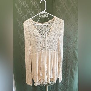Free People Open Knot Sweater sz M